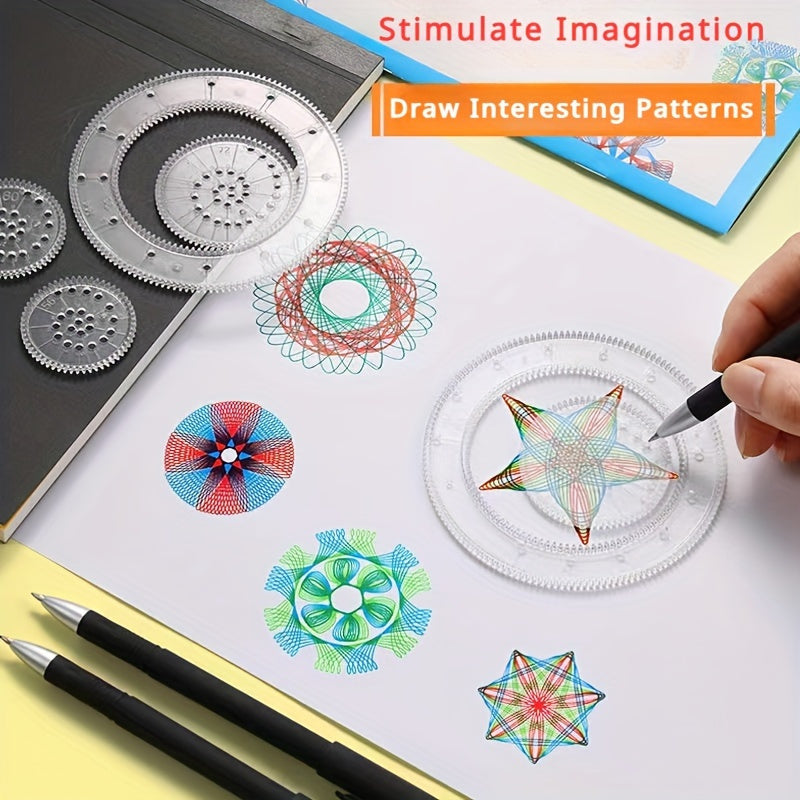 22pcs/set, Magic Ruler Colorful Scratch Painting Set