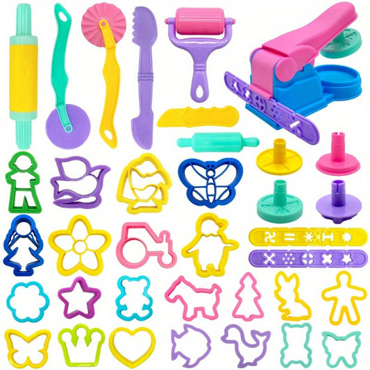 Dough Playset with Animal Shapes and Utensils