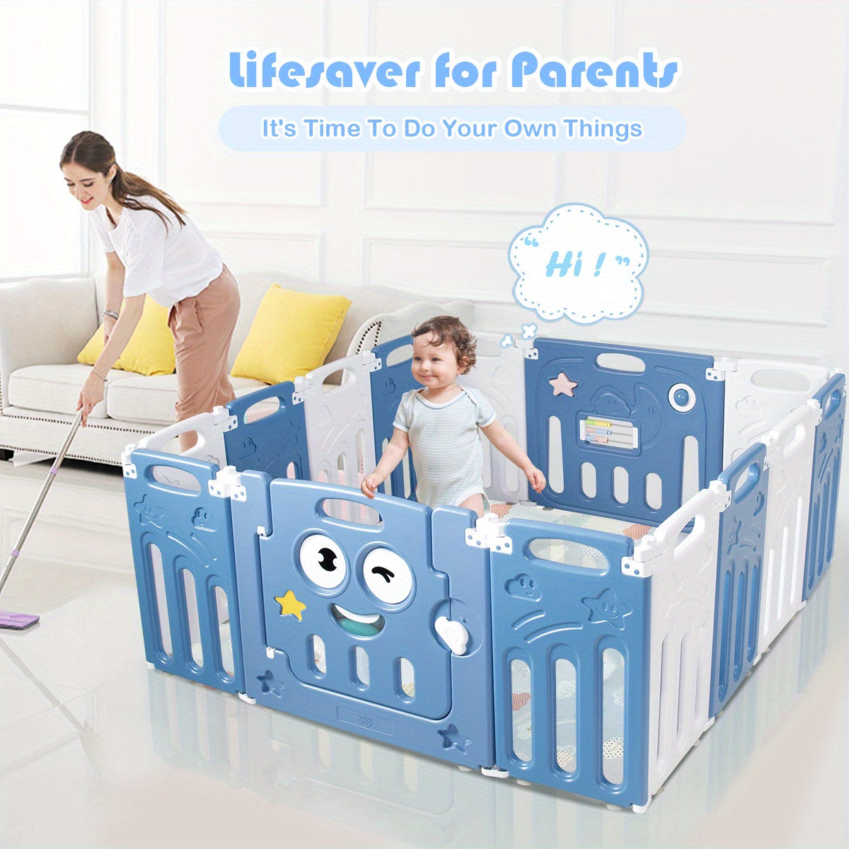 Foldable Baby Playpen Activity Centre