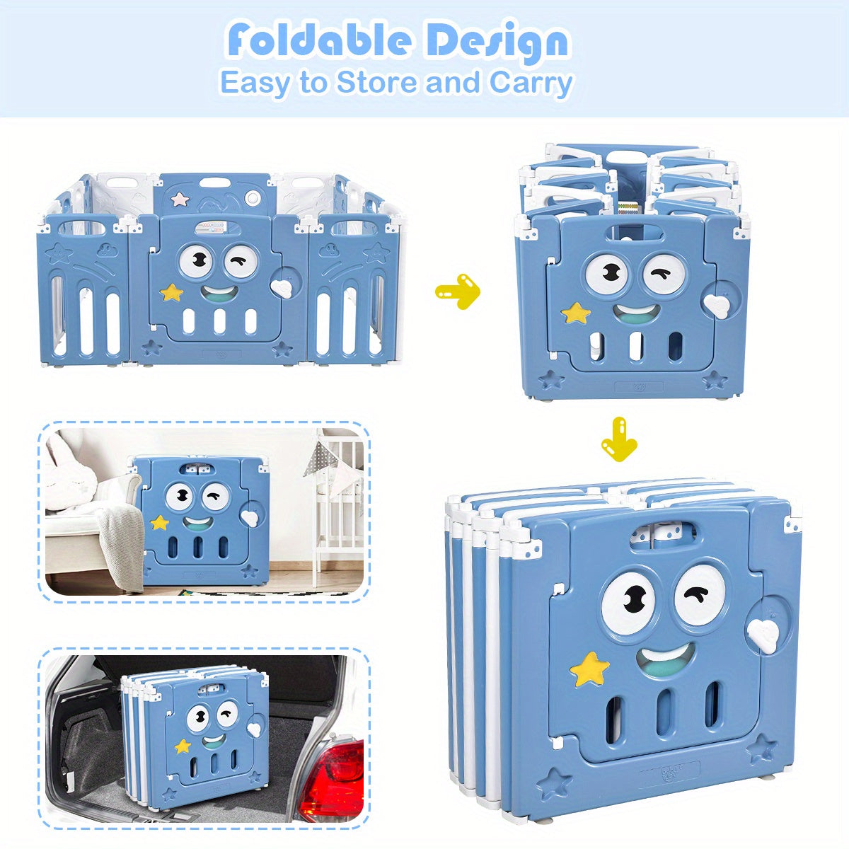 Foldable Baby Playpen Activity Centre