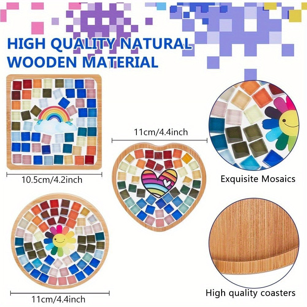 Rainbow Mosaic Coaster Kit