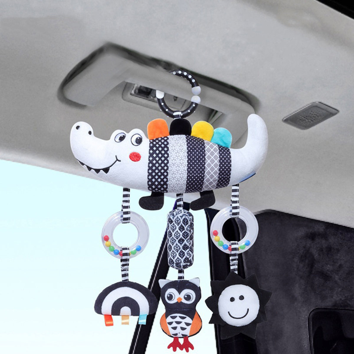 Black & White Wind Chime Stroller  Bell Toy