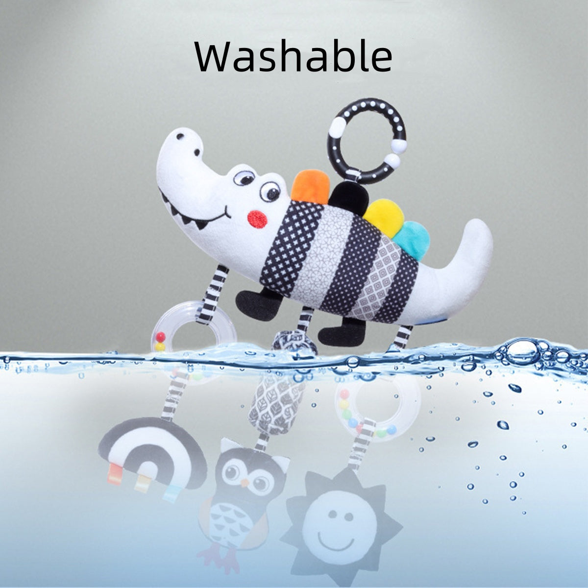 Black & White Wind Chime Stroller  Bell Toy
