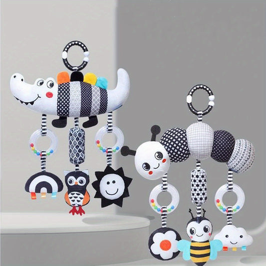 Black & White Wind Chime Stroller  Bell Toy