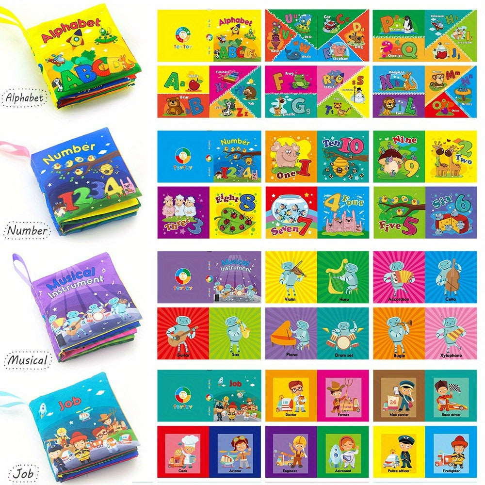 8 Pcs Early Educational  Cloth Activity Books for Infants Newborn