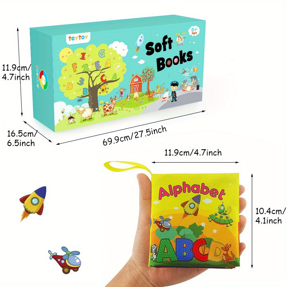 8 Pcs Early Educational  Cloth Activity Books for Infants Newborn