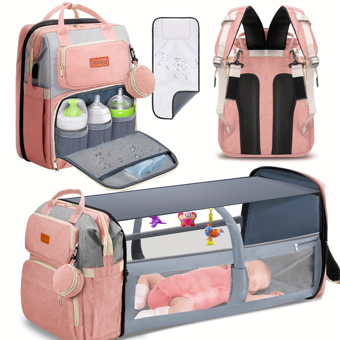 Diaper Bag Backpack, Multifunctional Portable Travel Bags,