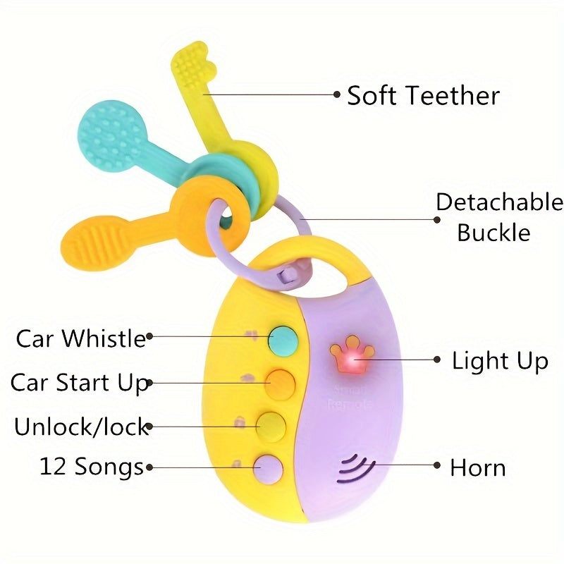 Smart Car Key Model Music Toy - Sound And Light Music