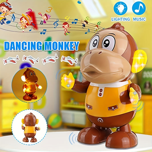 Swinging Monkey Can Walk, Move, Light Up, Music Dance, Head-Shaking Robot