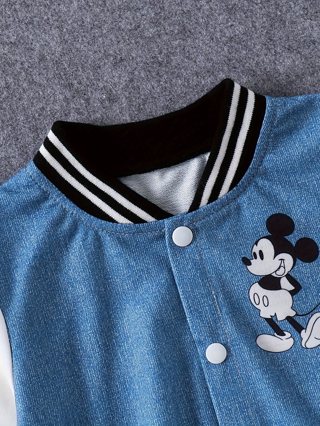 Denim Jacket with Mickey Mouse Steamboat Willie Print