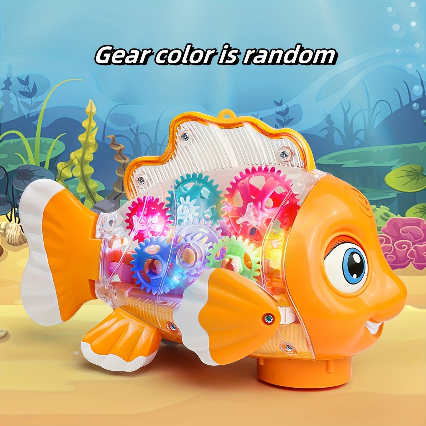 Clown Fish Swinging Fish Toy,with Light Music