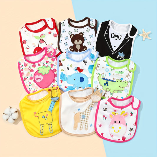 Waterproof Drool Bibs 5-Pack for Infants and Toddlers 0-3 Year