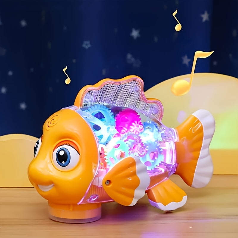 Clown Fish Swinging Fish Toy,with Light Music