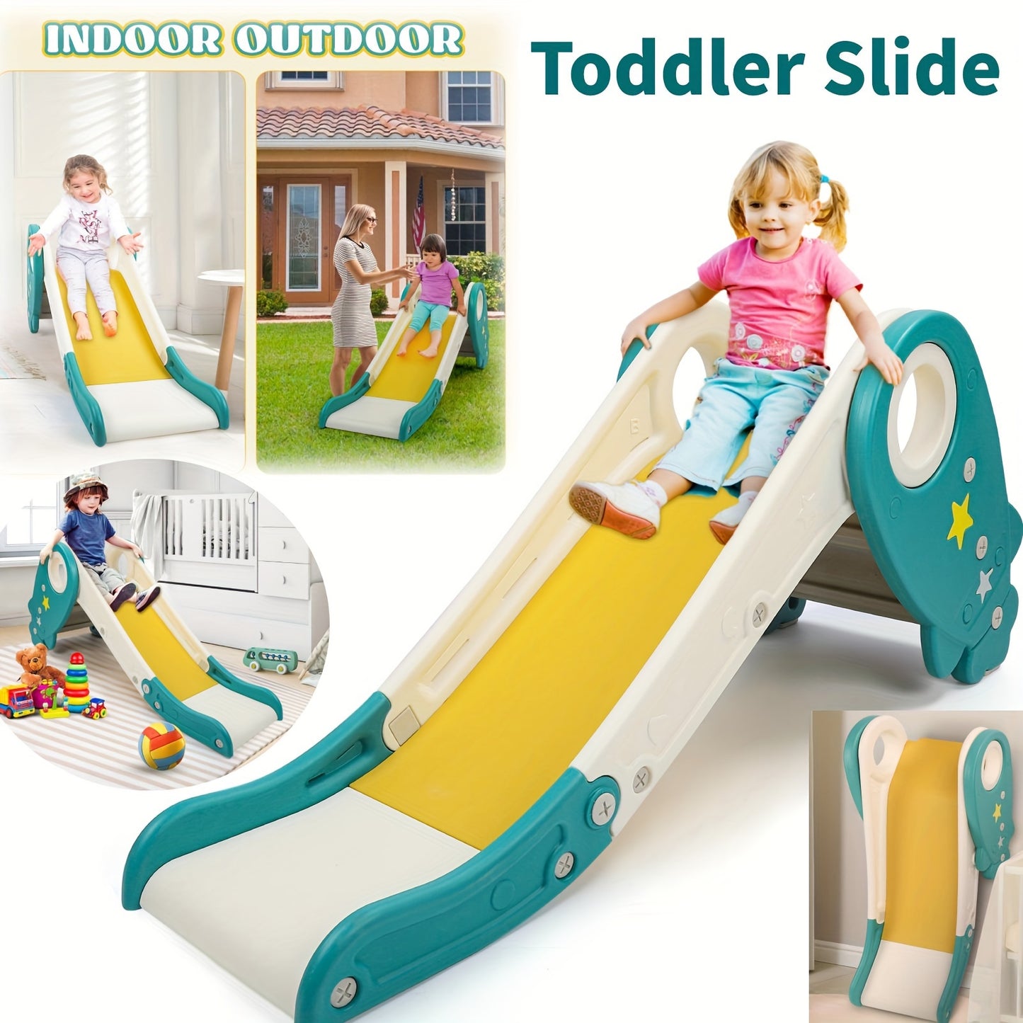 Indoor Outdoor Slide For Toddlers Age 1-3