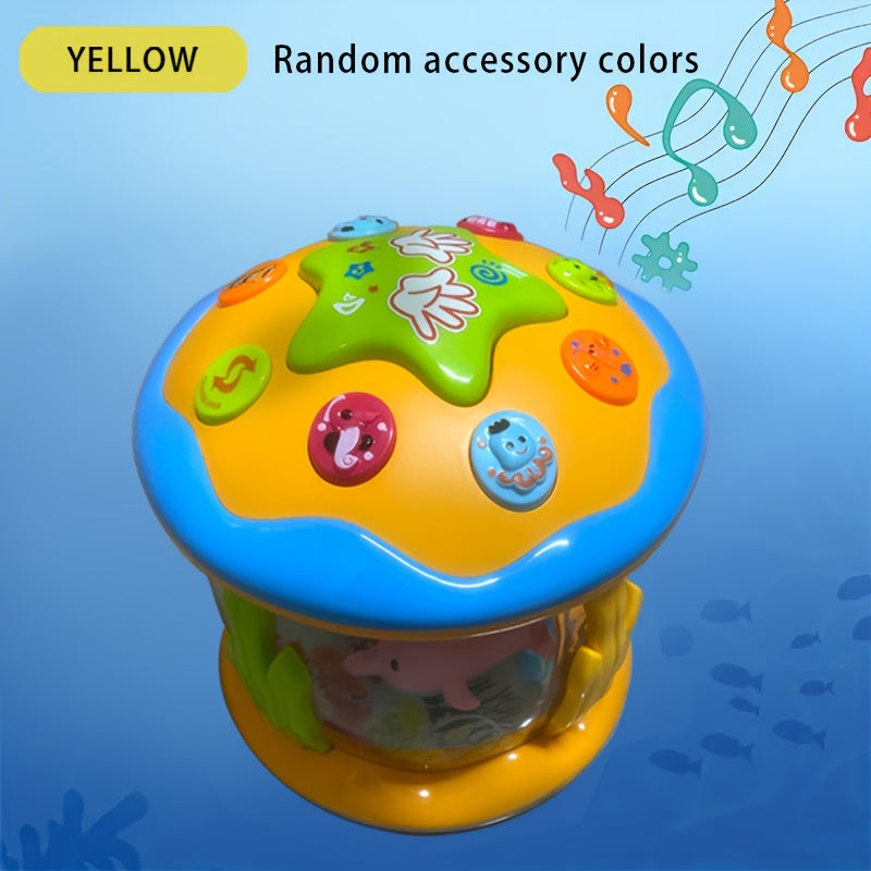 Hand Drum Music Light Sound Baby Ocean Hand Drum Baby Toy Fun Toy