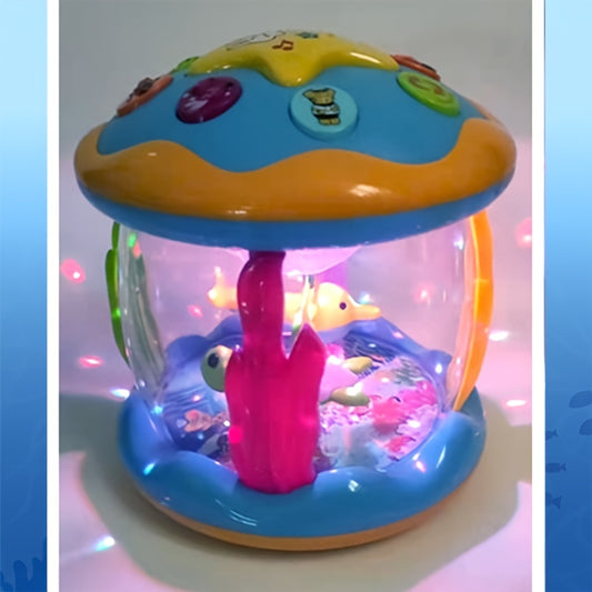 Hand Drum Music Light Sound Baby Ocean Hand Drum Baby Toy Fun Toy