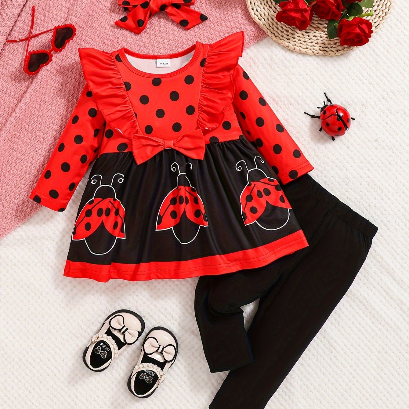 Ladybug Polyester Layette Set for Toddlers & Baby Girls -