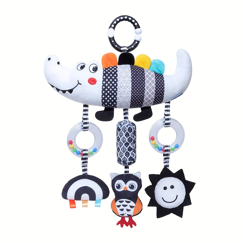 Animal Wind Chime Plush Toys for Baby Car Seat & Stroller,