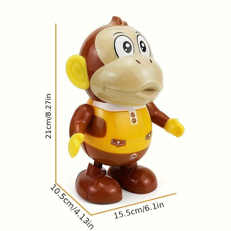 Swinging Monkey Can Walk, Move, Light Up, Music Dance, Head-Shaking Robot