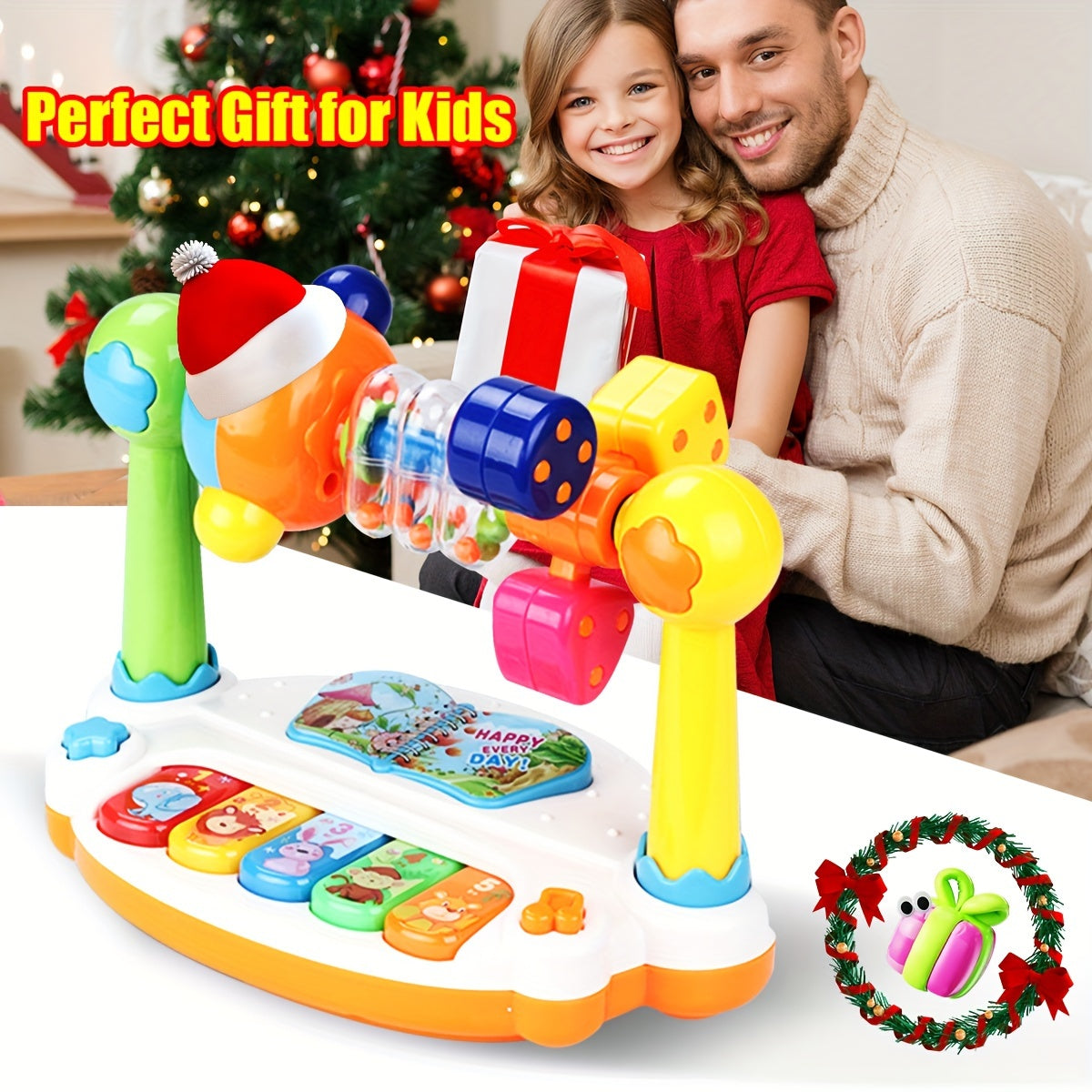 Kids' Interactive Musical Keyboard Toy with Light-Up Features - 0+