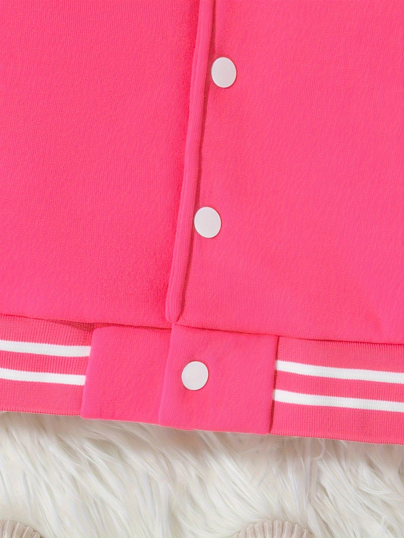 Chic Girls' Mickey Print Color Block Varsity Jacket - Casual Baseball Collar, Machine Washable - Perfect for Fall/Winter