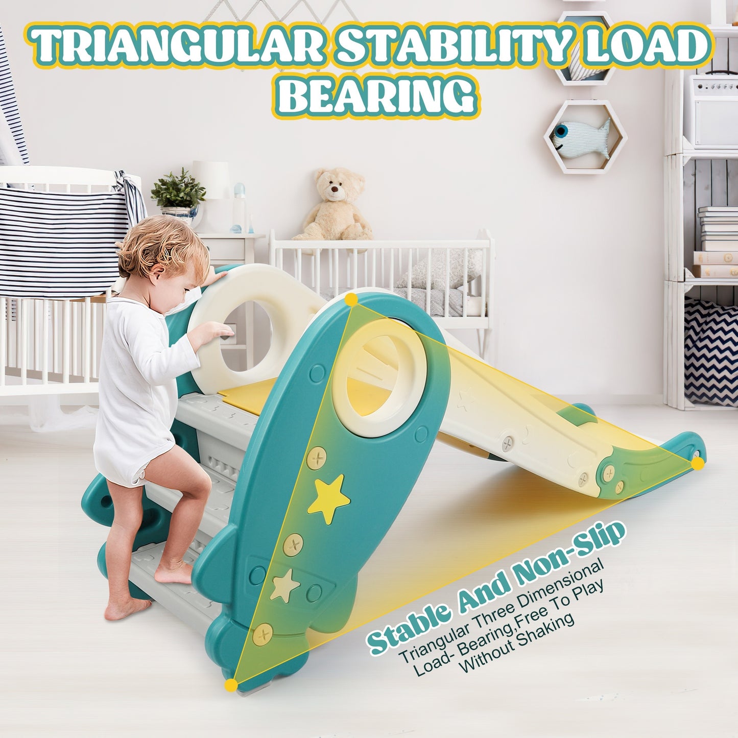 Indoor Outdoor Slide For Toddlers Age 1-3