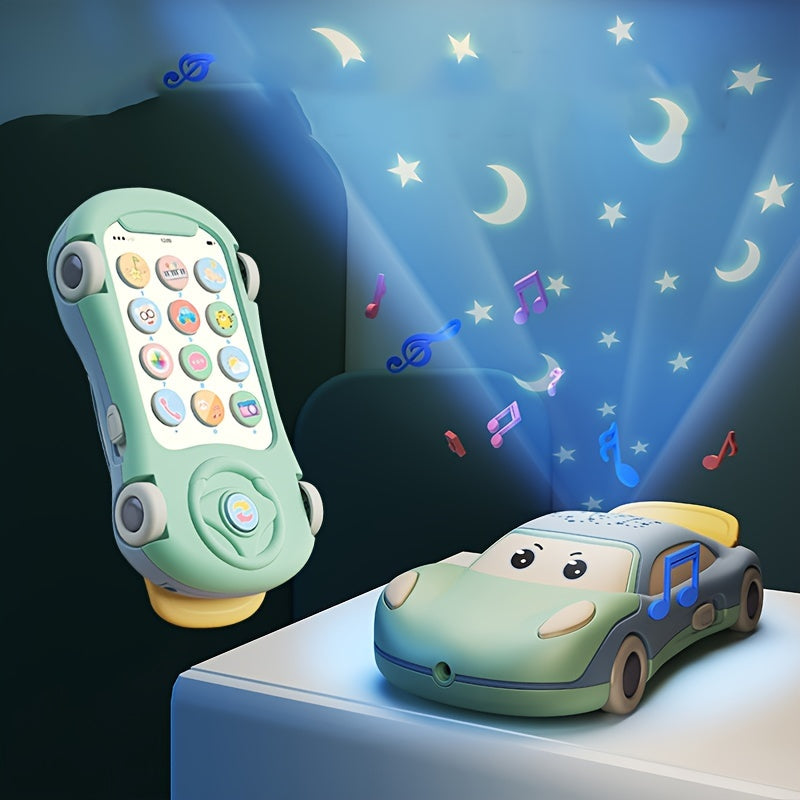 Baby Phone Toy with Music Light Mini Projector,