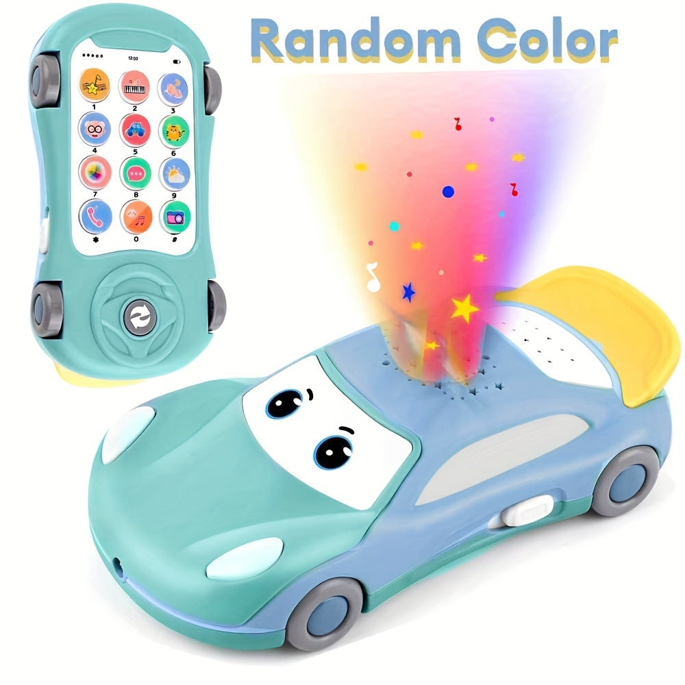 Baby Phone Toy with Music Light Mini Projector,