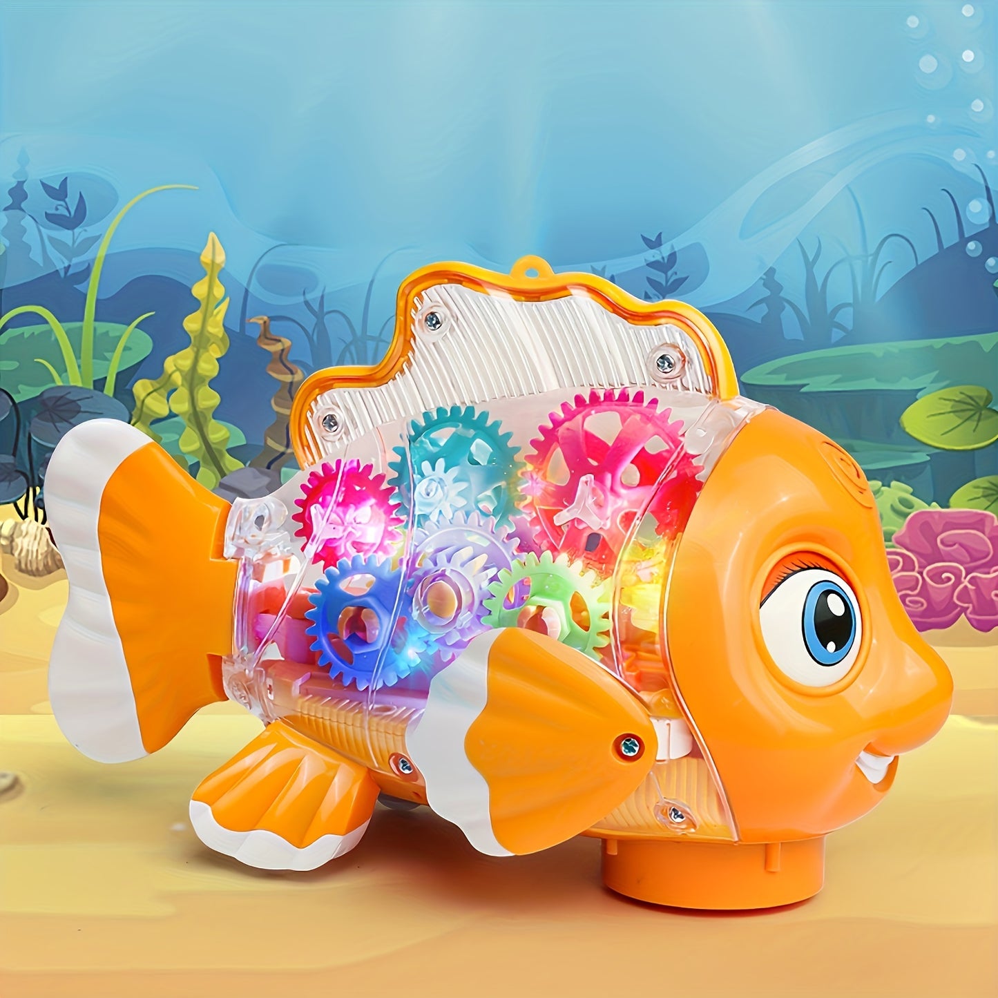 Clown Fish Swinging Fish Toy,with Light Music