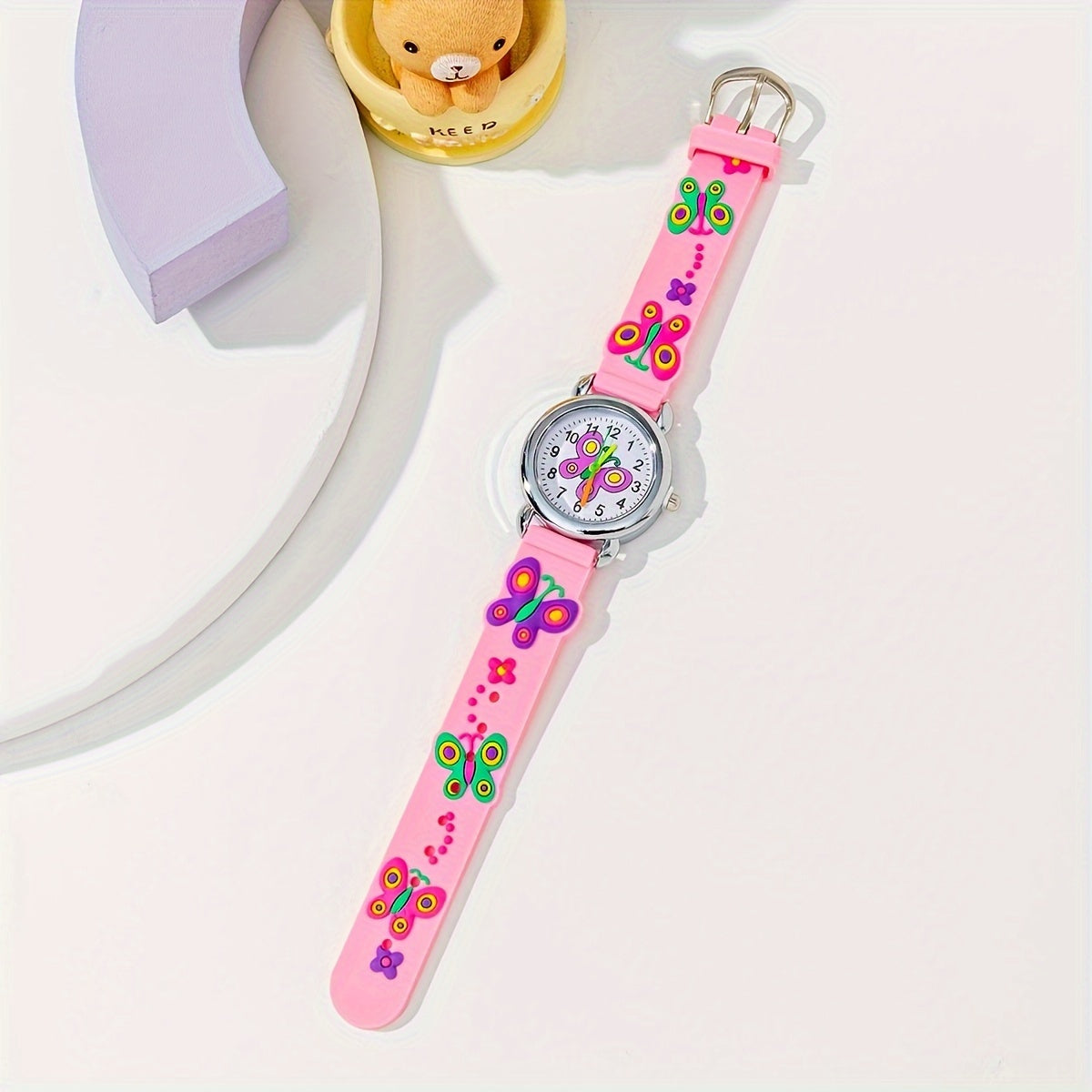 Chic Pink Butterfly Quartz Watch