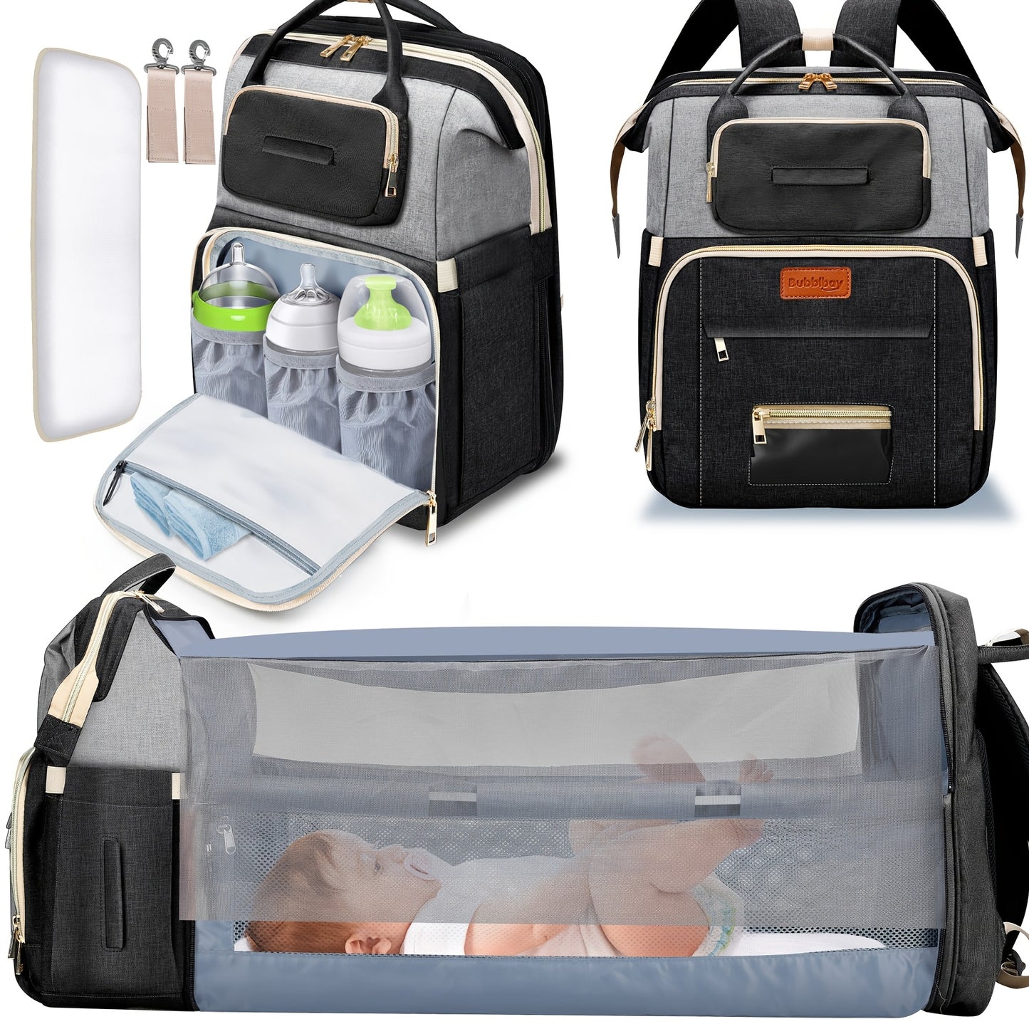 Diaper Bag Backpack, Multifunctional Portable Travel Bags,