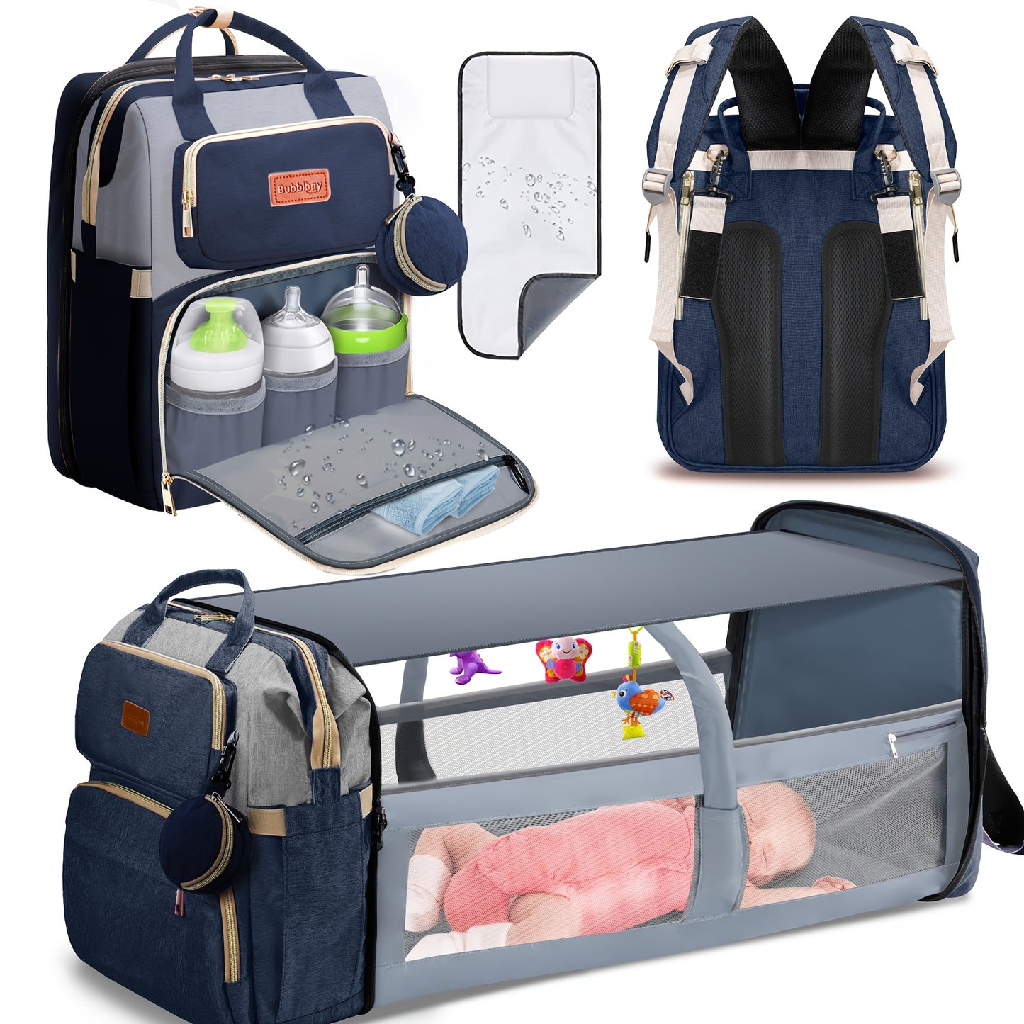 Diaper Bag Backpack, Multifunctional Portable Travel Bags,