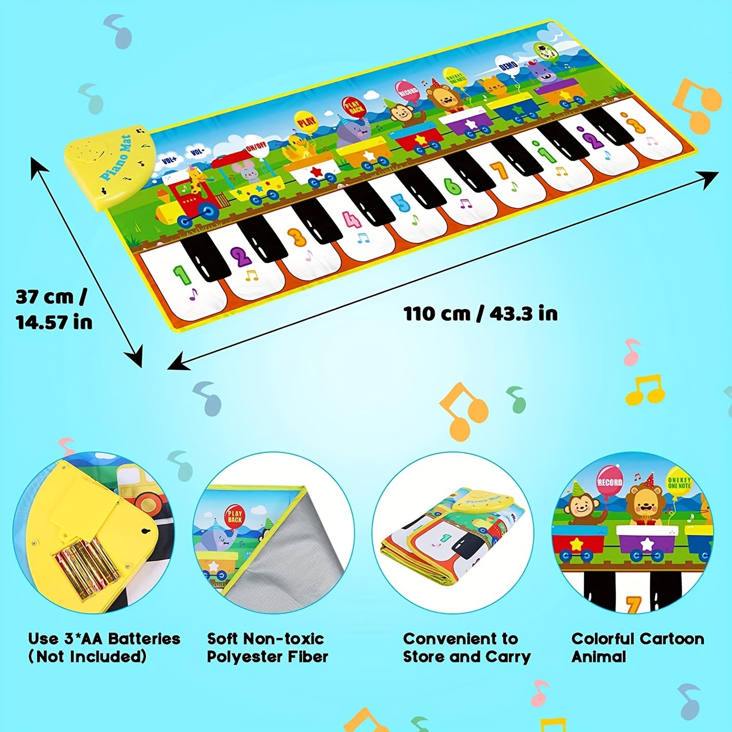 Musical Piano Mat For Kids, Floor Dance Toy