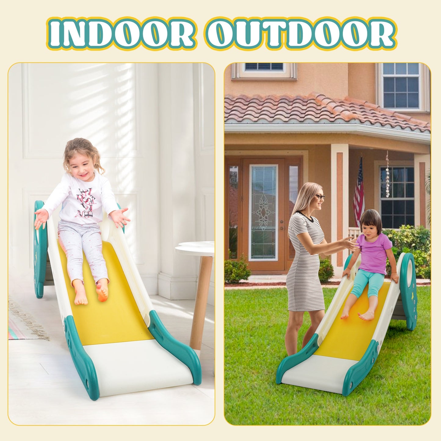 Indoor Outdoor Slide For Toddlers Age 1-3