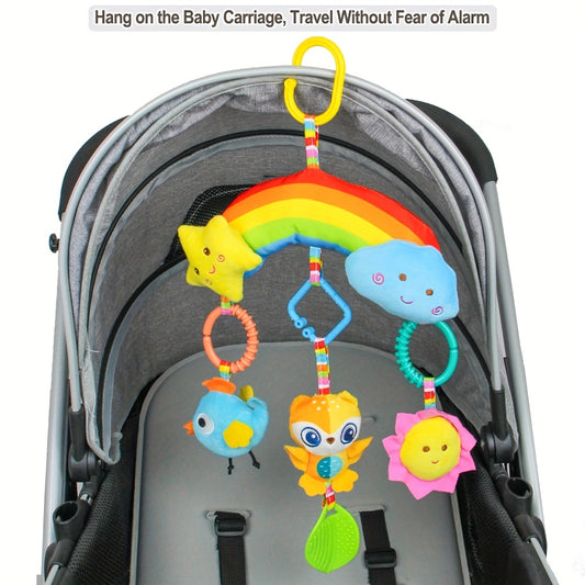 Plush Toy Car Hanging Bed Bell Soothing Toy,