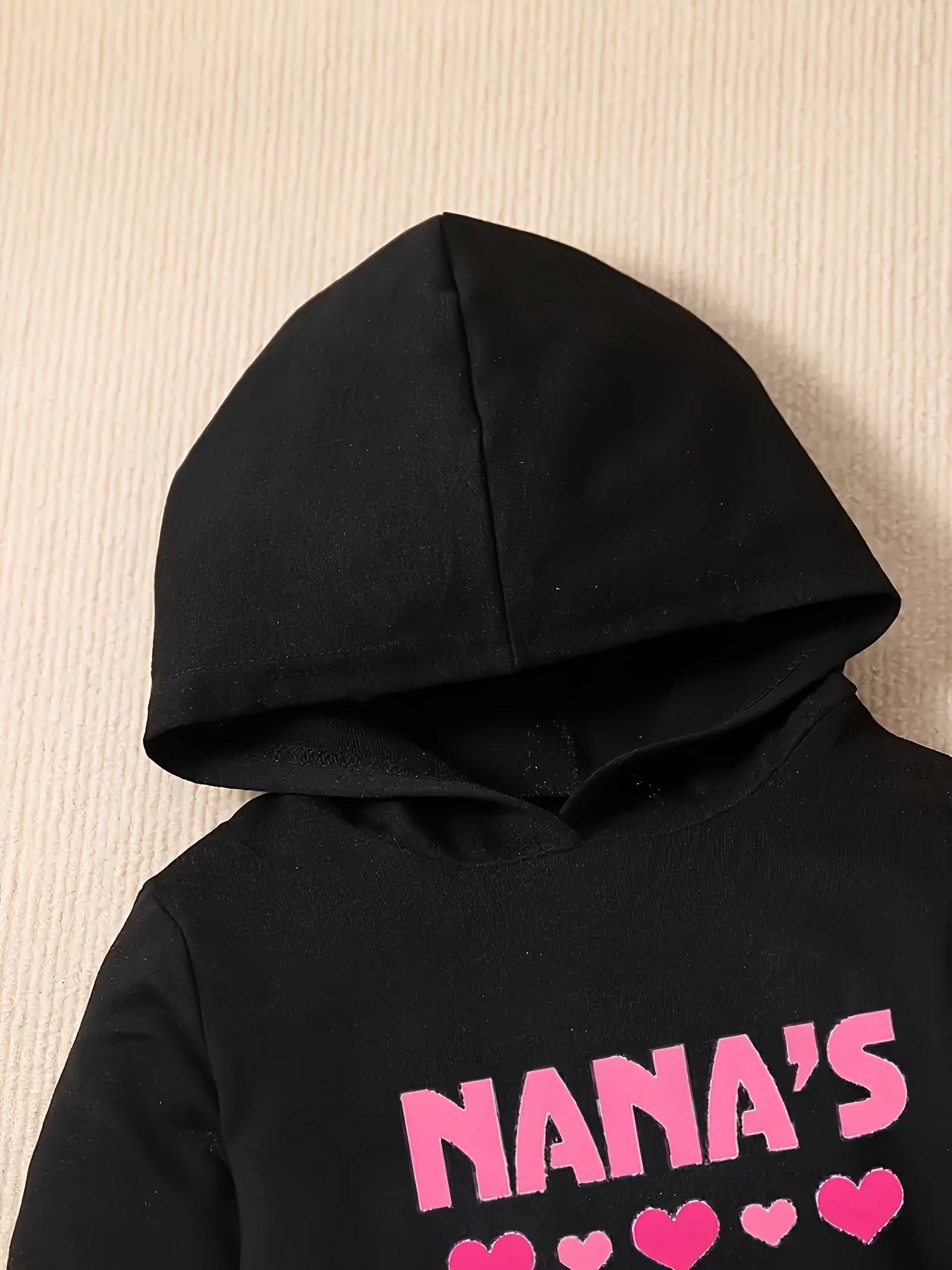 Children'S Hoodie with Round Neck And NANA'S GIRL Print