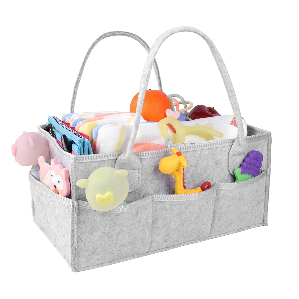 1Pc Diaper Organizer-Baby Felt Diaper Bag-Foldable Mommy Bag-