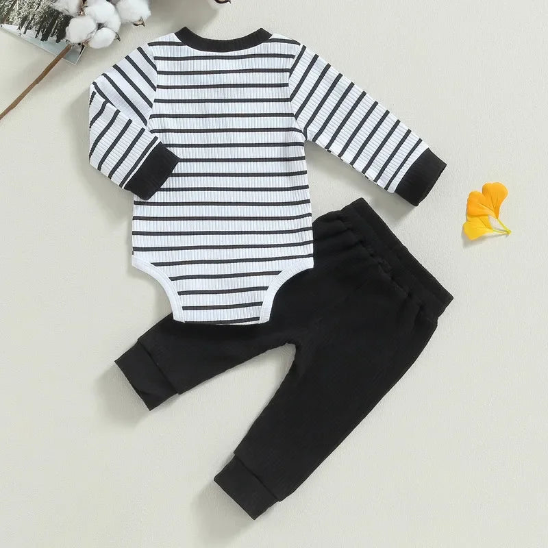 Striped Bodysuit and Pants Set