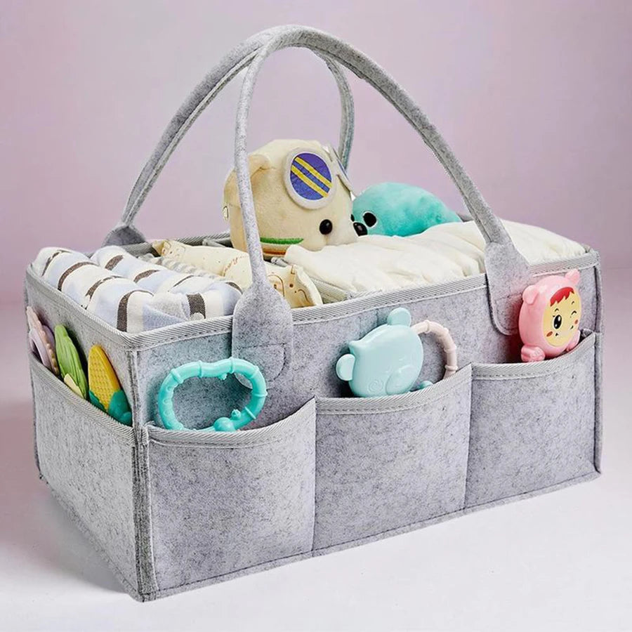 1Pc Diaper Organizer-Baby Felt Diaper Bag-Foldable Mommy Bag-