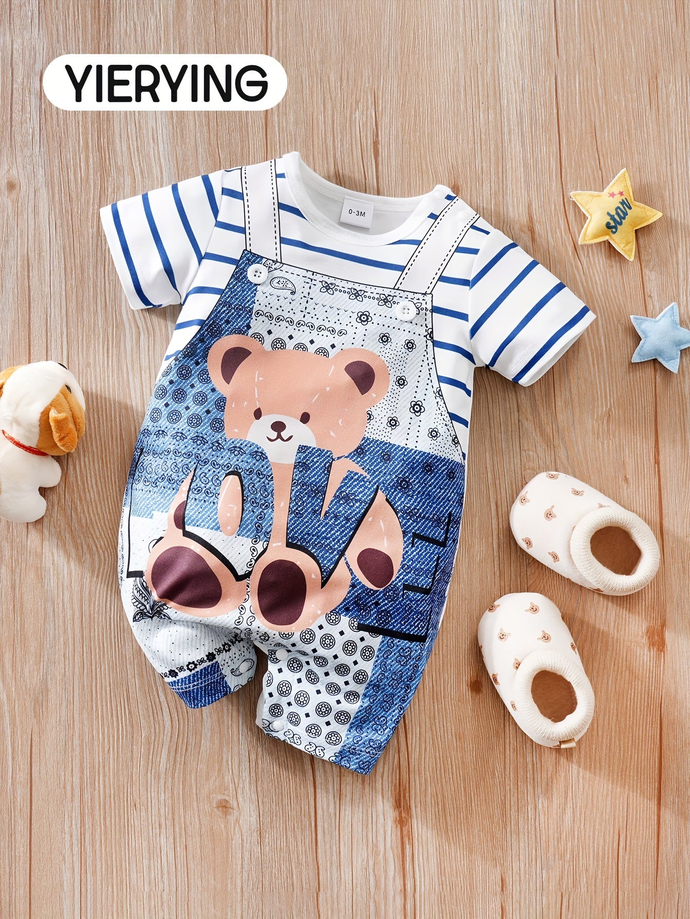 Bear Denim-Style Overalls for Kids