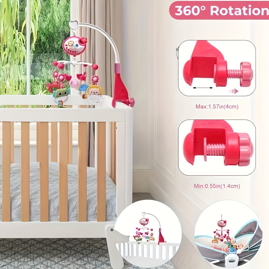 Baby Musical Crib Mobile With Night Lights And Relaxing Music,