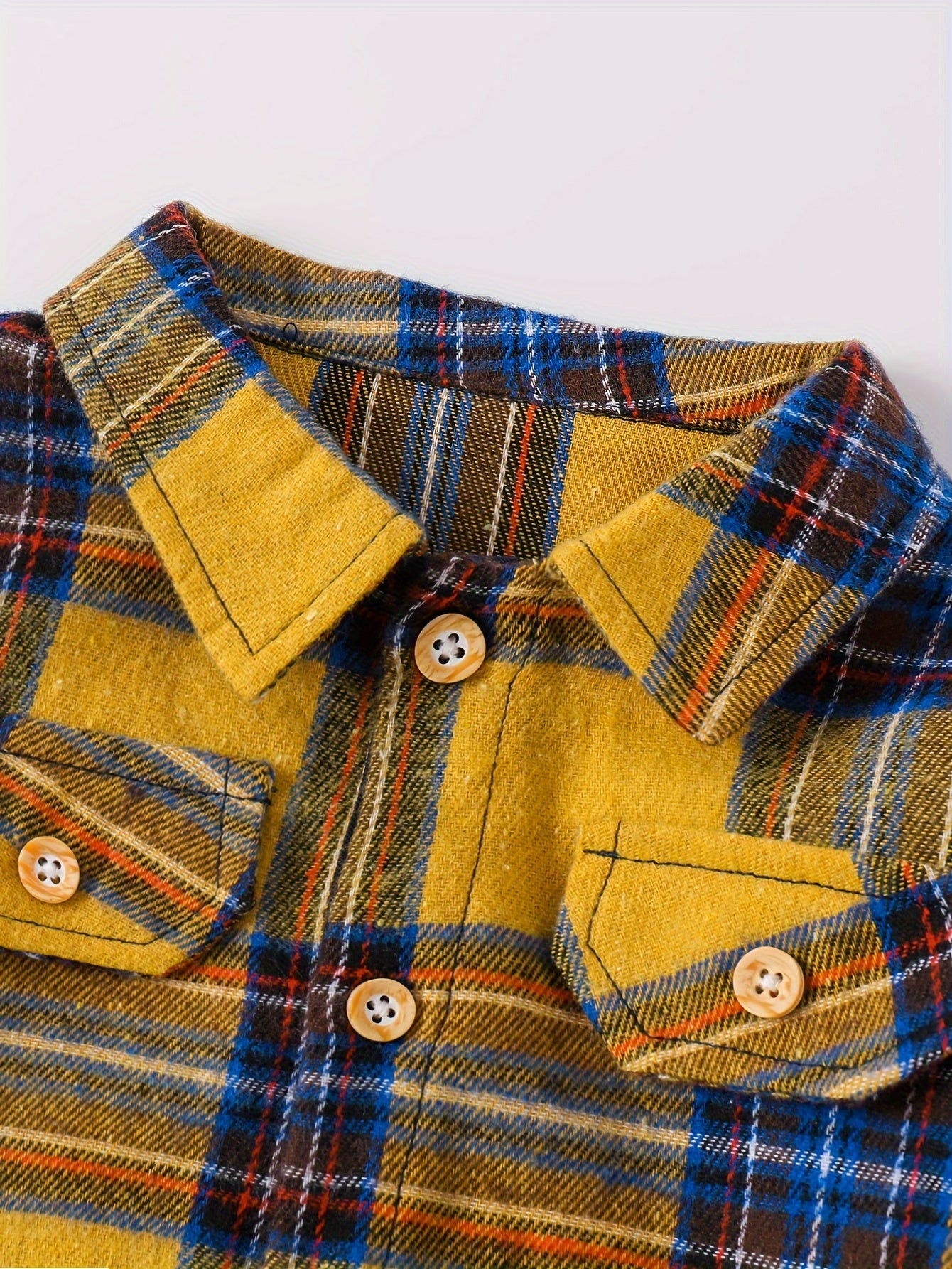 Boys' 2pcs Plaid Outfit Set