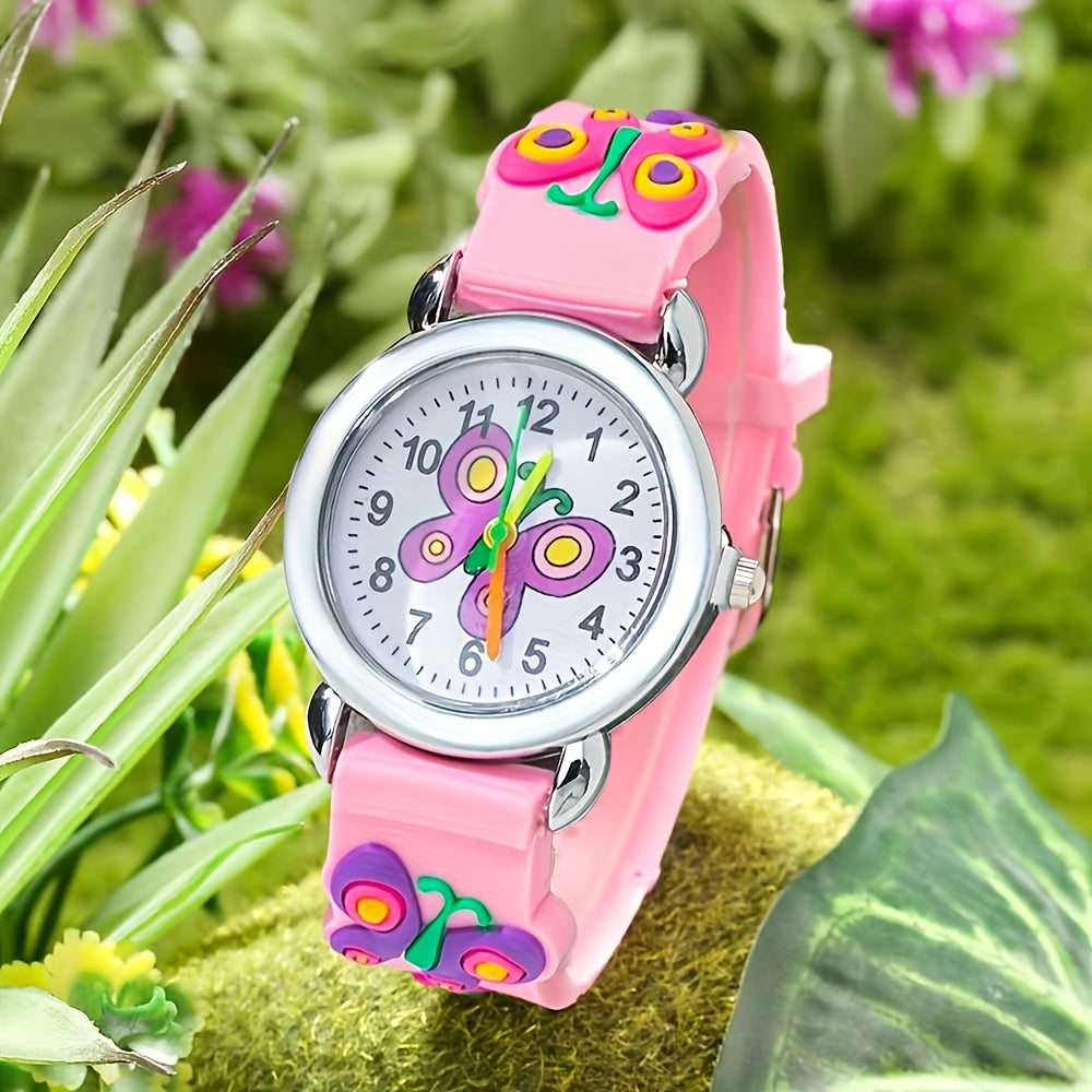 Chic Pink Butterfly Quartz Watch