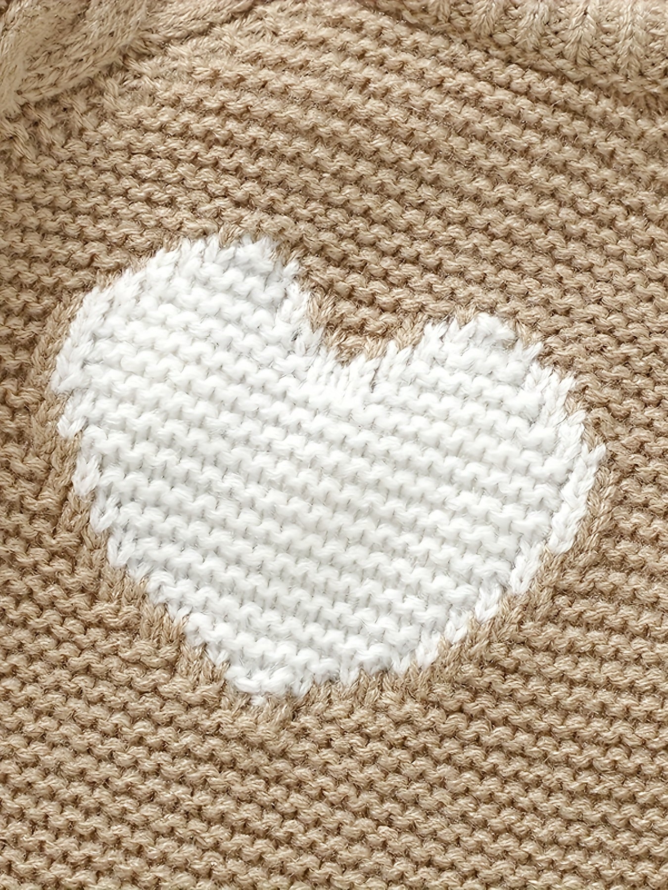 Baby Boy's Heart Jacquard Cable Knit Bodysuit,