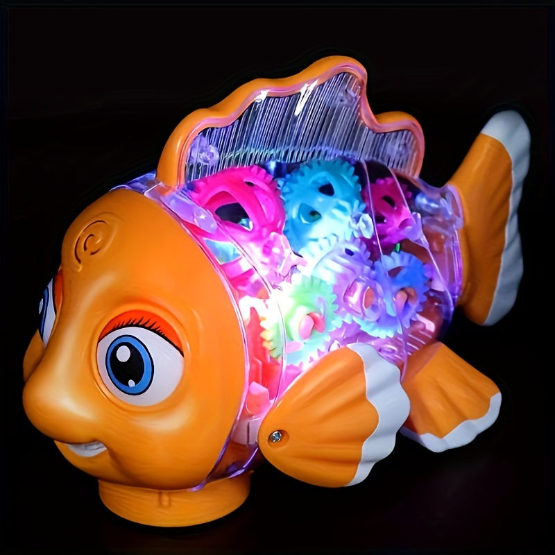 Clown Fish Swinging Fish Toy,with Light Music