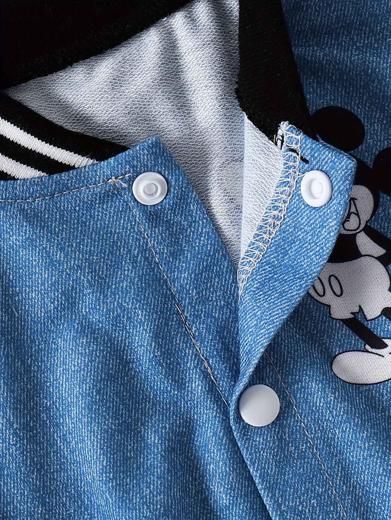 Denim Jacket with Mickey Mouse Steamboat Willie Print