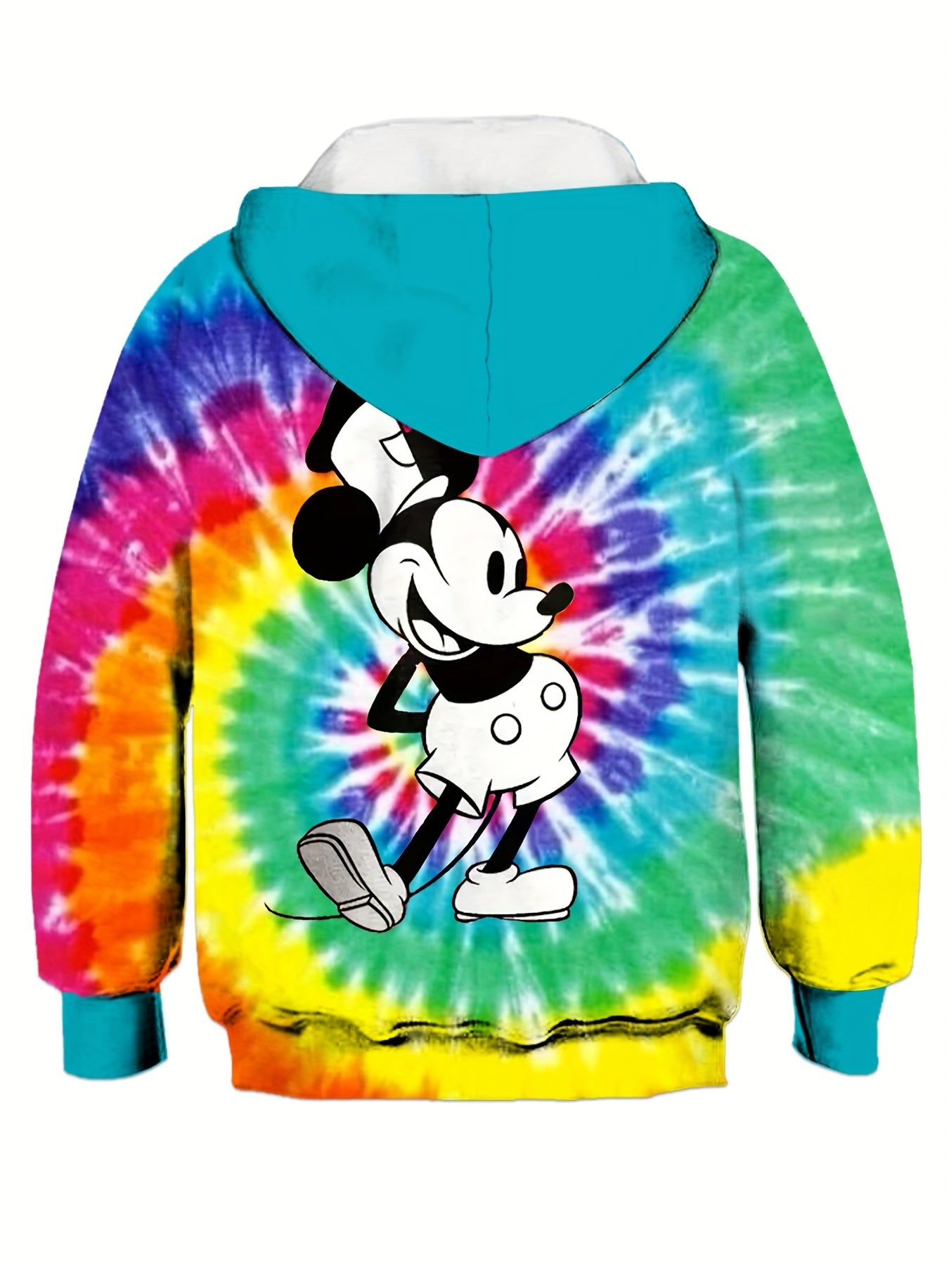 Colorful Tie Dye, Loose Comfortable Hooded Sweatshirt