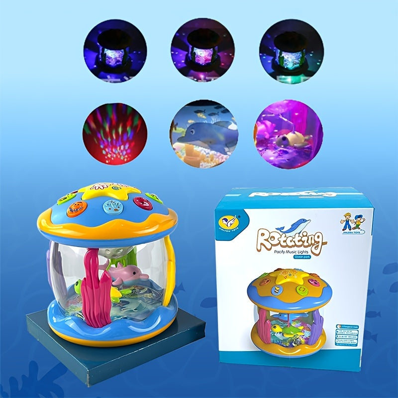 Hand Drum Music Light Sound Baby Ocean Hand Drum Baby Toy Fun Toy