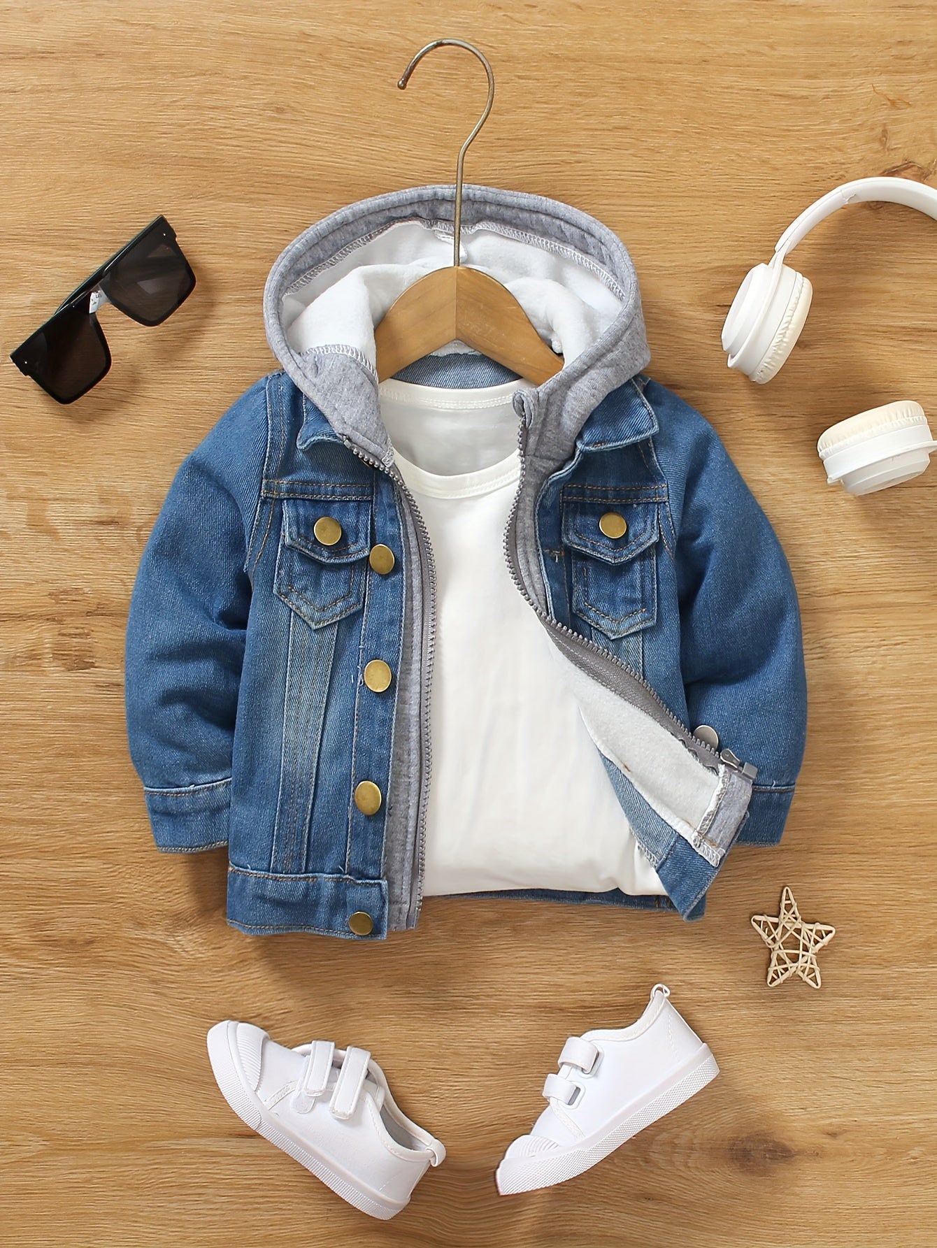 Boys Denim Jacket with Hood