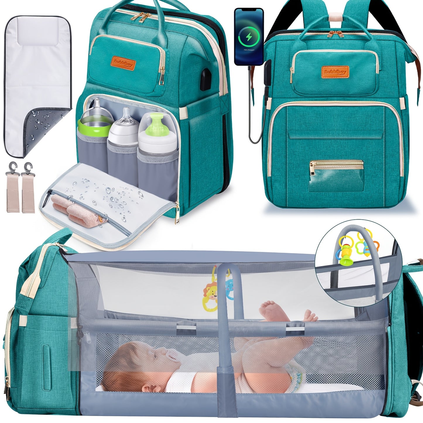 Diaper Bag Backpack, Multifunctional Portable Travel Bags,